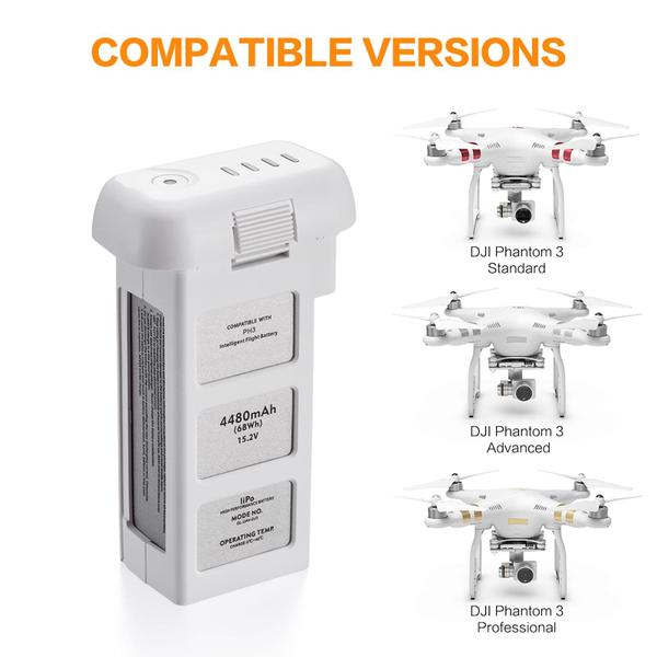 Imagem de Bateria LORDONE Phantom 3 15.2V 4480mAh para drones DJI