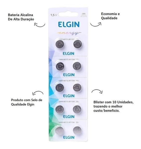 Imagem de Bateria Lr44 Elgin C/20 Unidades A76 Ag13