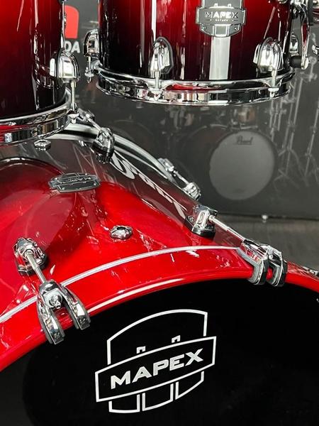 Imagem de Bateria Mapex Saturn  SR628XU Studioease Scarlet Fade Maple / Walnut 22/10/12/16/16 Somente Tambores