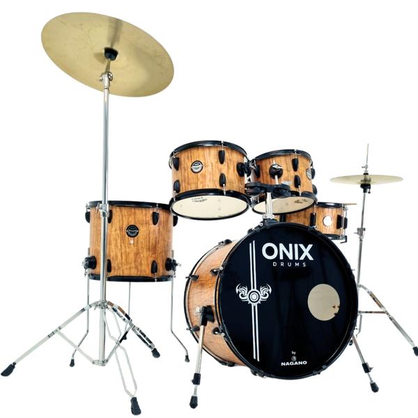 Imagem de Bateria Nagano 22 Completa Banco e Pratos Onix Smart KDS Koa