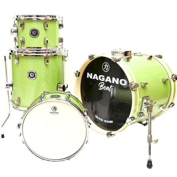 Imagem de Bateria nagano beat acustica green sparkle gsk bumbo 16'