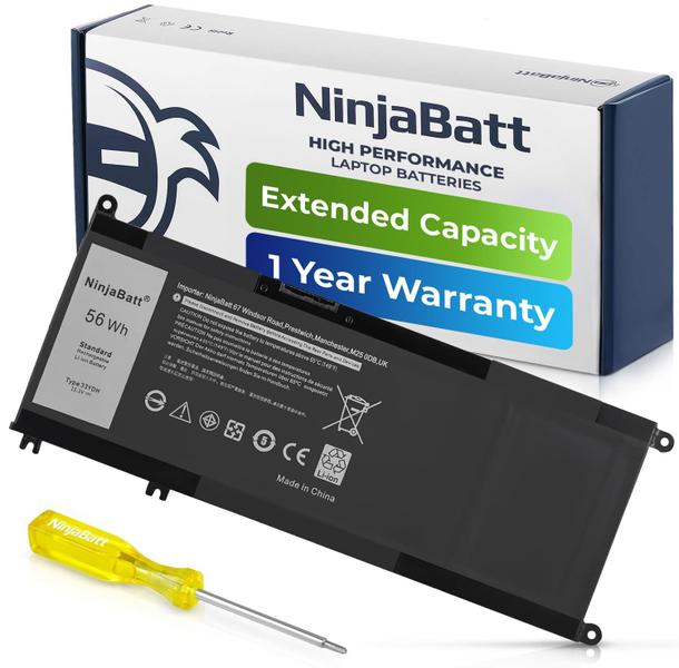 Imagem de Bateria NinjaBatt para Dell 33YDH 17 7000 7779 13 7353 17 7778 15 7778 15 7577 P30E 7786 7773 3779 G5/7588 3579 5587 G7/G3 Latitude 13 3380 14 3490