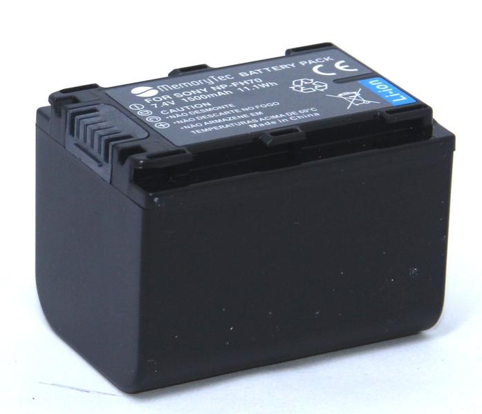 Imagem de Bateria NP-FH70 para câmera digital e filmadora Sony DCR-DVD106, DSC-HX100, HDR-HC3, HDR-CX7, HDR-SR12, Sony HDR-XR100