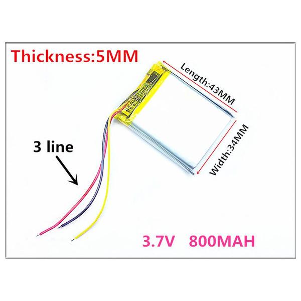 Imagem de Bateria para caixa de som 5mmx34mmx43mm 800mah