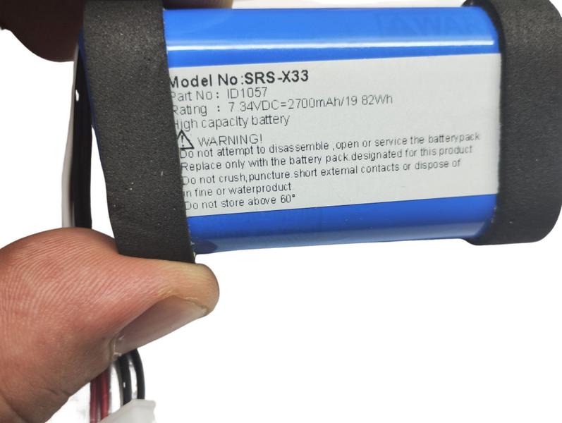 Imagem de Bateria para Caixa de Som Sony SRS-XB31 SRS-XB32 2700mAh - ST-06 ID1057 Caixinha Portatil