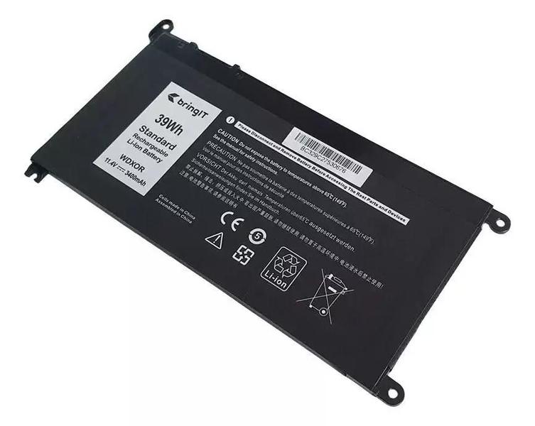 Imagem de Bateria Para Note Dell WDX0R 0WDX0R 3CRH3 P69G001 T2JX4 C4HCW 0C4HCW FC92N, 11.4V, 2200mAh, 39Wh