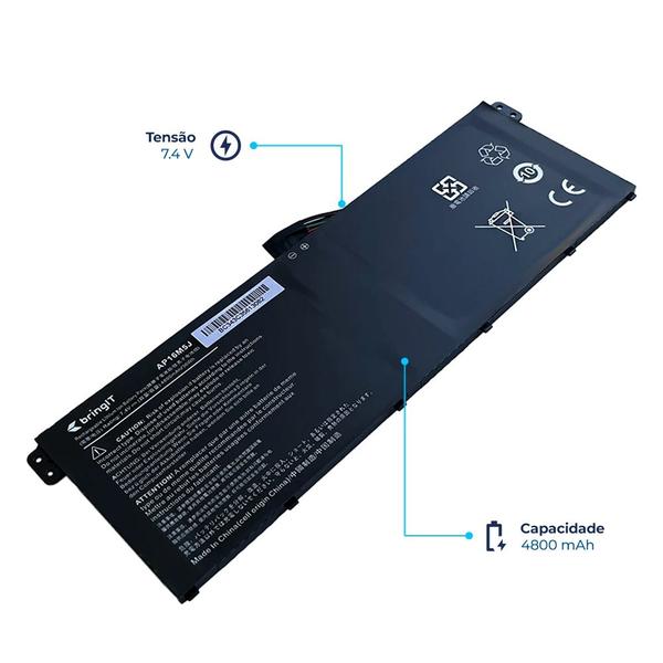 Imagem de Bateria para Notebook bringIT compatível com Acer Aspire A515-51G-C690 4800 mAh