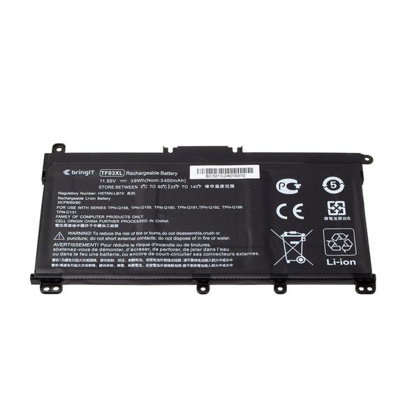 Imagem de Bateria para notebook bringIT compatível com HP 15-DY2073DX 3400 mAh Preto