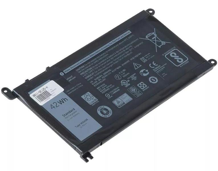 Imagem de Bateria Para Notebook DELL INSPIRON WDX0R Dell Inspiron 15, 7579, 7569, 5578, 5565, 5567, 11.4V 2200mAh 42WH 4 Células