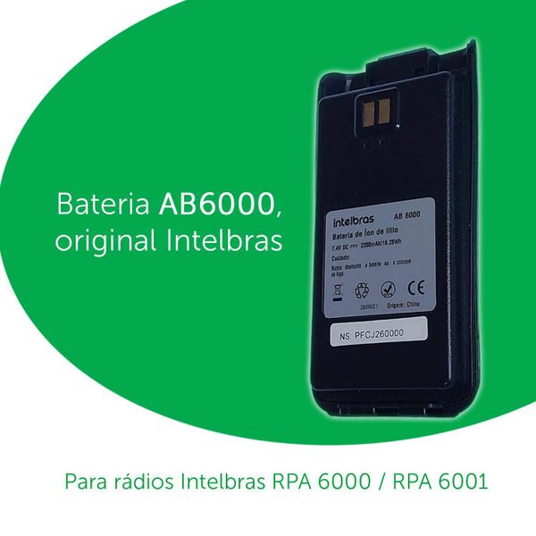 Imagem de Bateria para radiocomunicador HT profissional Intelbras RPA 6000 AB 6000