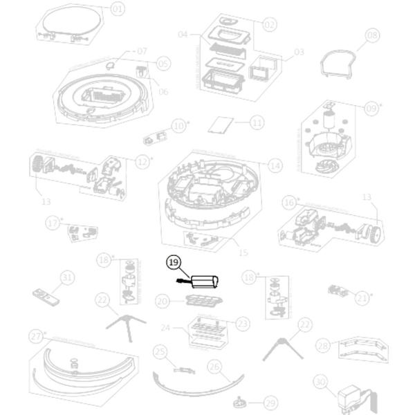 Imagem de Bateria para Robô Aspirador Mondial Fast Clean RB-03 RB-04 2320-37