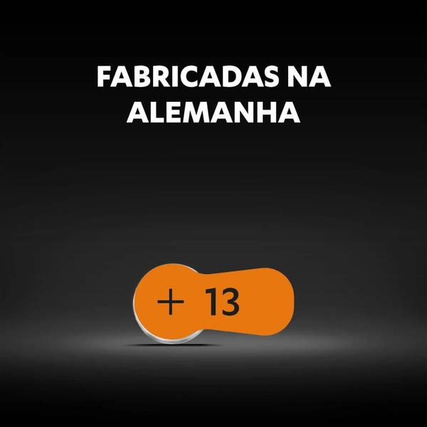 Imagem de Bateria Pilha Auditiva 13 Duracell Com 6 Unidades