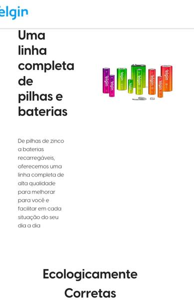 Imagem de Bateria Pilha Elgin AA/AAA 1,5 v de Zinco Carvão 40 Unidades 20 pequenas AA + 20 Palitos AAA