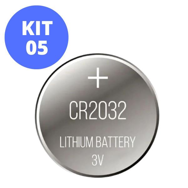 Imagem de Bateria Pilha Moeda CR2032 3V Lithium Cartela com 5 Peças