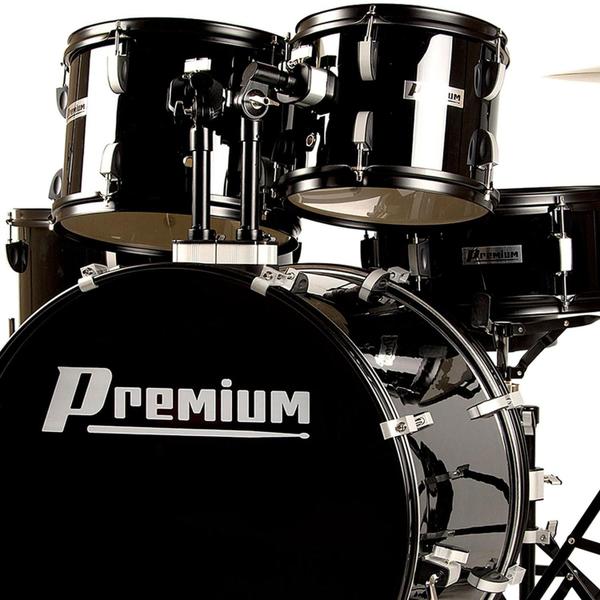 Imagem de Bateria Premium Acústica DX722 Bk Preto Bumbo 22 DX-722