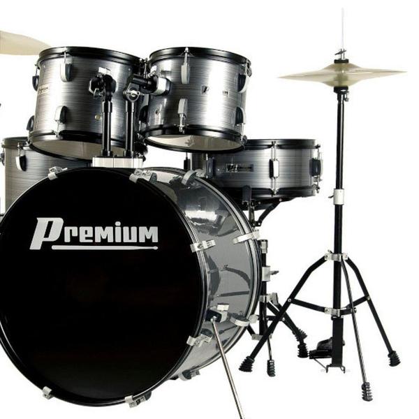 Imagem de Bateria Premium DX722 SL Silver com Banco e Pratos