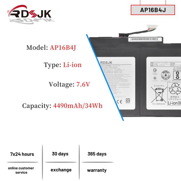 Imagem de Bateria RDSJ AP16B4J 2ICP4/78/104 34Wh 7,6V para Acer Aspire