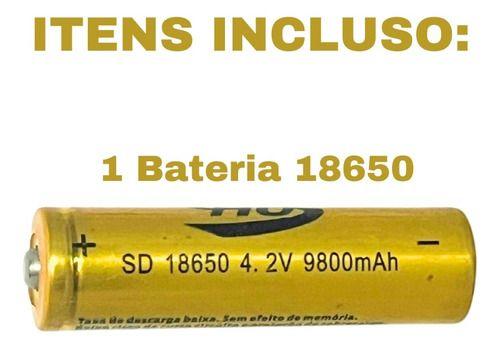 Imagem de Bateria Recarregável  COM PINO 18650 3.7v / 4.2v Lanterna Tatica