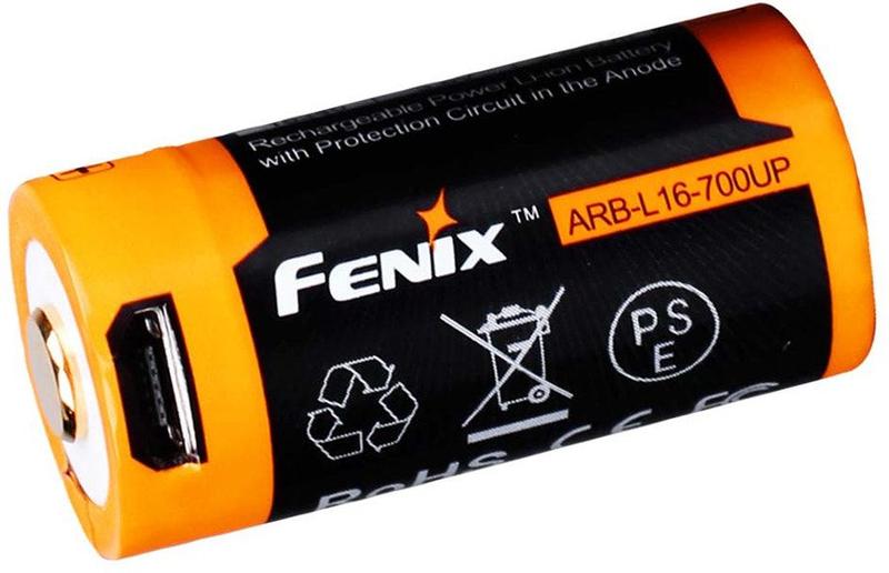 Imagem de Bateria Recarregavel Fenix ARB-L16-700UP 16340 700MAH 3.6V Micro-USB