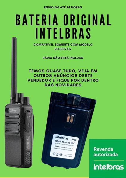 Imagem de Bateria Recarregavel Intelbras Para Rádio Rc3002 G2 Original