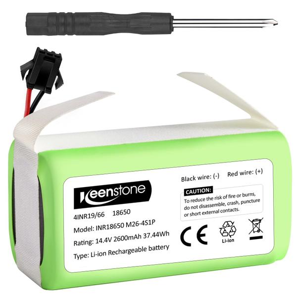 Imagem de Bateria Recarregável Li-ion 14.4V 2600mAh para Robôs Aspiradores Deebot, Eufy, RoboVac, Amarey