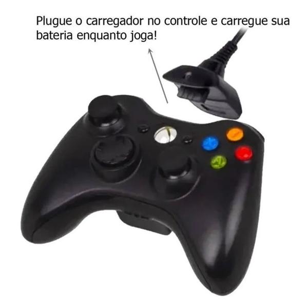 Imagem de Bateria Recarregável Xbox 360 68000mah + Cabo Carregado