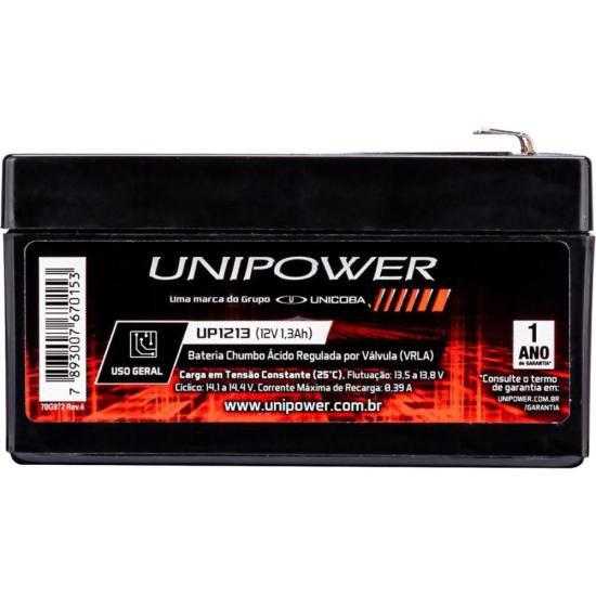 Imagem de Bateria Selada 12V 1,3Ah UP1213 Unipower F002