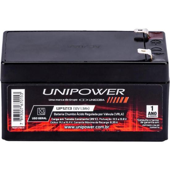 Imagem de Bateria Selada 12V 1,3Ah UP1213 Unipower