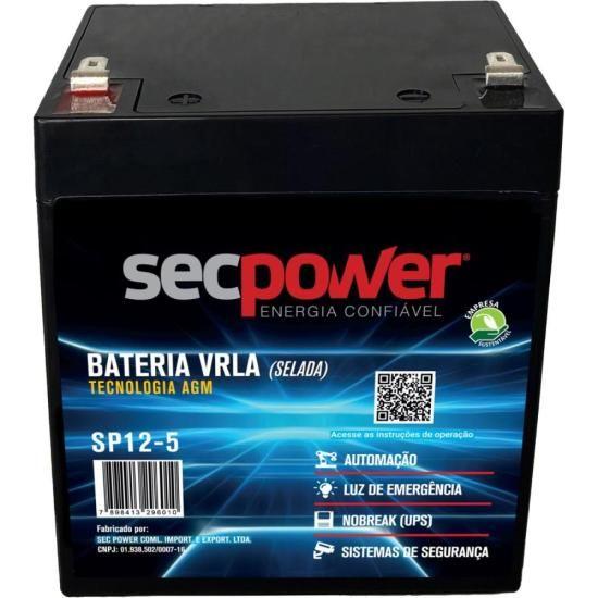 Imagem de Bateria Selada 12V 5Ah SP12-5 SecPower F002