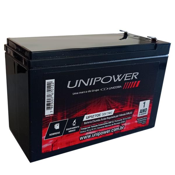 Imagem de Bateria Selada 12V 7ah Unipower Vrla Agm - Alarme, Nobreak