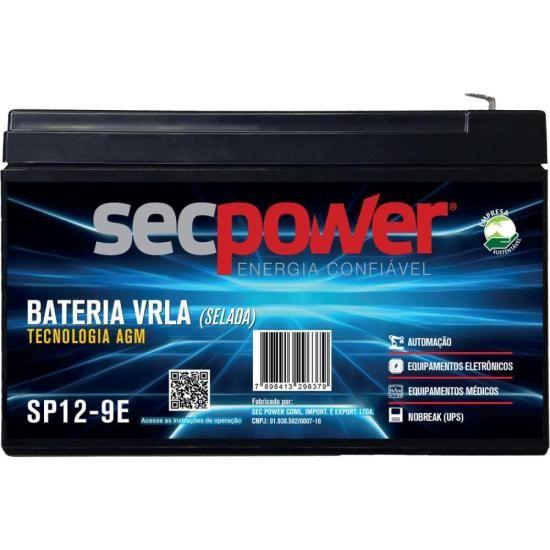 Imagem de Bateria Selada 12V 9Ah SP12-9E SecPower