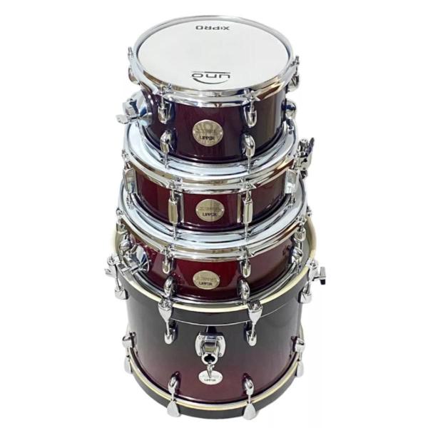 Imagem de Bateria X Pro Shell Pack 16 Red - Caixa 12x4, Tom 10x6, Surdo 14x5,5