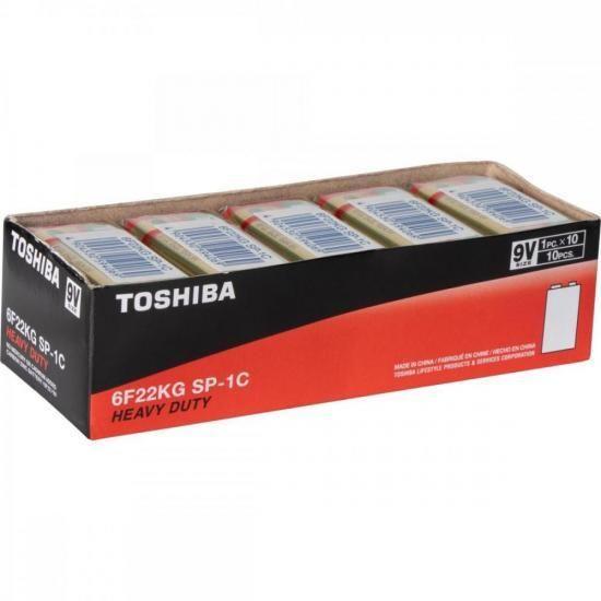 Imagem de Bateria Zinco 9V 6F22KG (C/10 Baterias) Toshiba - CXF / 10