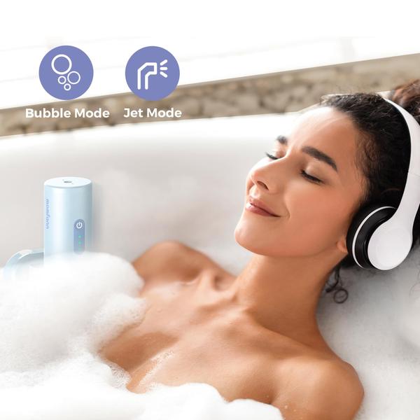 Imagem de Bath Jet Spa MOMFANN sem fio portátil com velocidade de 3 níveis, azul