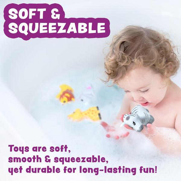 Imagem de Bath Toys Tub Works Savanna Mold Free, pacote com 6 unidades para bebês e crianças pequenas