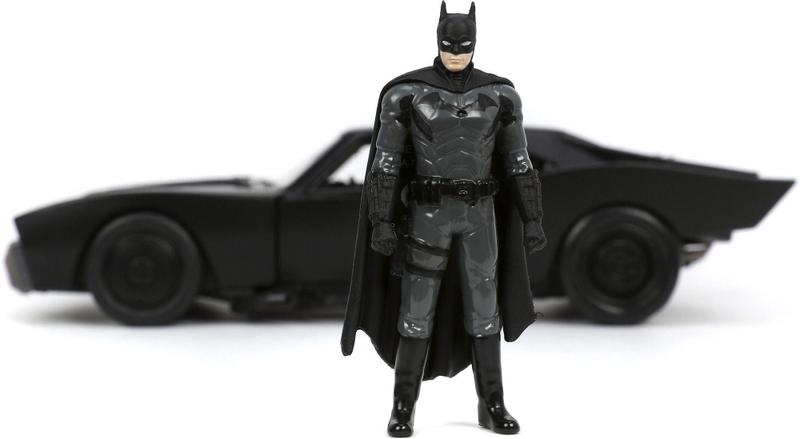 Imagem de Batman e Batmobile - Batmóvel The Batman 2022 - Hollywood Rides - 1/24 - Jada