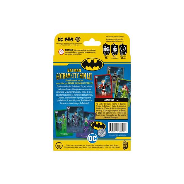 Imagem de Batman Gotham City Sem Lei Jogo de Cartas Dice on Fire