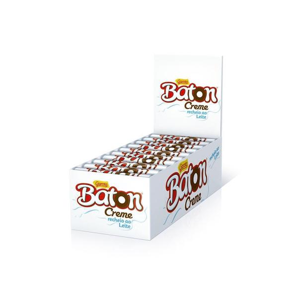 Baton 30x16g creme - Garoto Imagem de Baton 30x16g creme