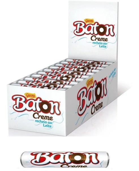 Baton 30x16g creme - Garoto Imagem de Baton 30x16g creme