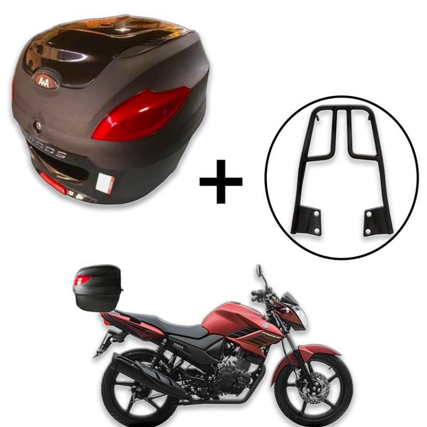 Baú 29 Litros Awa Proos + Bagageiro Fazer 150 2014+ Imagem de Baú 29 Litros Awa Proos + Bagageiro Fazer 150 2014+