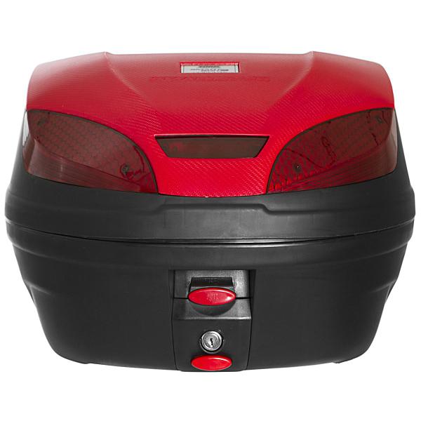 Imagem de Baú 30 Litros Pro Tork Smartbox 3 + Bagageiro Dafra Speed 150 Vermelho