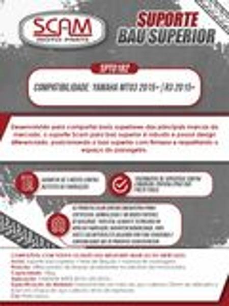 Baú 34 litros Awa Proos com Bagageiro para MT03 E R3 2015-2023 Imagem de Baú 34 litros Awa Proos com Bagageiro para MT03 E R3 2015-2023