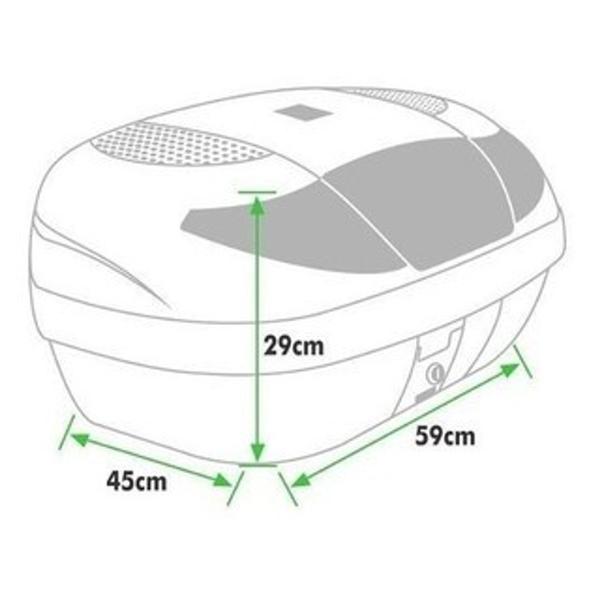 Imagem de Bau Bagageiro De Moto 45 Litros Pro Tork Refletivo Motoboy Caixa Marmita Entregas