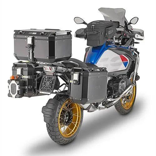 Imagem de Bau bauleto 58l outback traseiro preto obkn58b br bmw tiger gs triumph himalayan + base givi m5