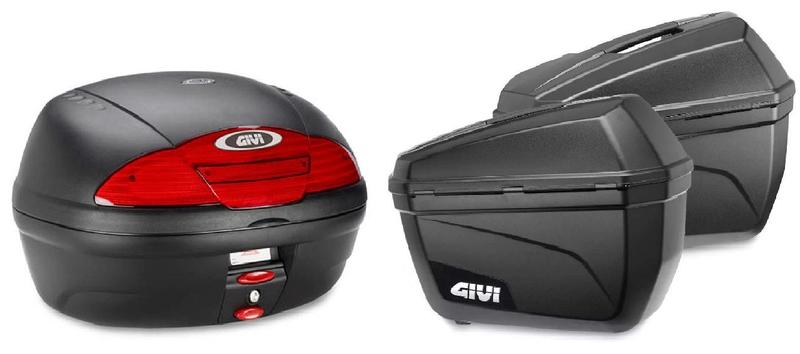 Imagem de Bau bauleto moto 45l monolock simply e-450n +bau 22l lateral e-22n givi bmw 1200r tiger honda yamaha