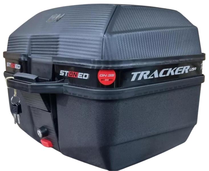 Imagem de Bau Bauleto Tracker Stoned 35l Bagageiro Moto + Base E Chave