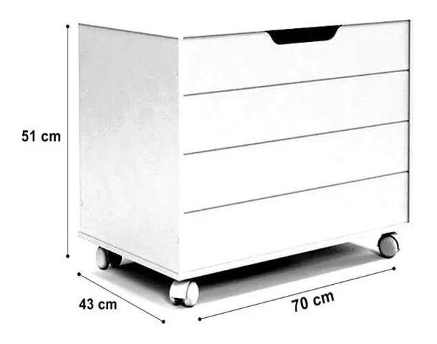 Imagem de Baú Caixa de Brinquedo Organizadora com Tampa e Rodízios Toys - Rose