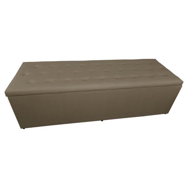 Imagem de Báu Calçadeira Juliana 160cm Suede Cappuccino - Vallisa Decor