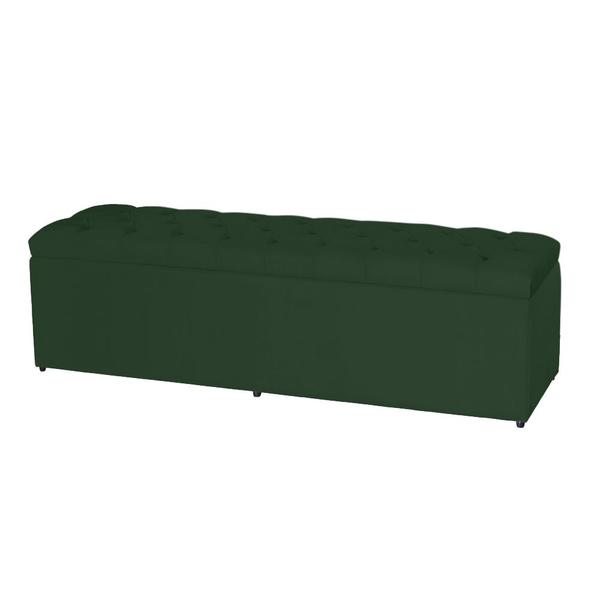 Imagem de Baú Calçadeira Recamier Estofada Jade 100Cm Solteiro Suede Diversas Cores