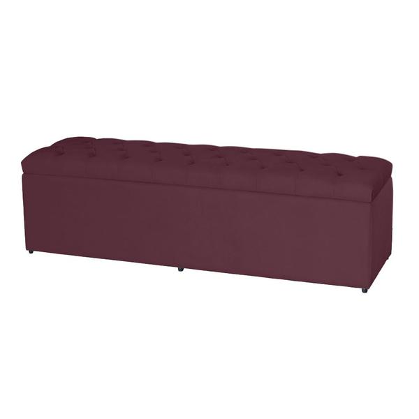 Imagem de Baú Calçadeira Recamier Jade Para Quarto Cama Estofada 120Cm Suede Diversas Cores